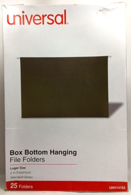 Collection File With Bottom Universal UNV14152 1/5-Cut Tab Box Bottom Hanging File Folders Legal ...