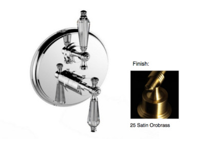 Santec 7097KT25-TM Klassica Crystal Thermostatic / Diverter Control Shower Trim