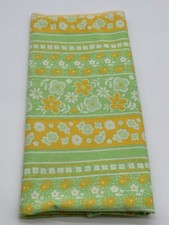 Vtg Sears Full FLAT SHEET Country Floral Patch PERMA-PREST