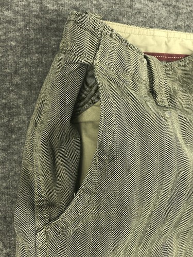 Gap Bootfit Pants Mens 38x32 Green Herringbone Military Army 90s Y2K Chinos - 第 4/19 張圖片