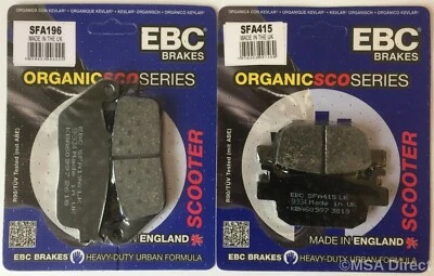 EBC Organic FRONT and REAR Brake Pads Fits HONDA NSS125 FORZA (2015 to 2026) - Image 1 of 4