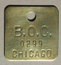EARLY NOS GENERAL MOTORS B. O. C. CHECK TAG Buick, Oldsmobile, Cadillac #E227