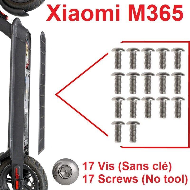 Kit de Vis pour Roue Arrière de Trottinette Xiaomi M365 / Pro / 1S / Essential Argent Kit de Vis pour Roue Arrière de Trottinette Xiaomi M365 / Pro / 1S / Essential Argent