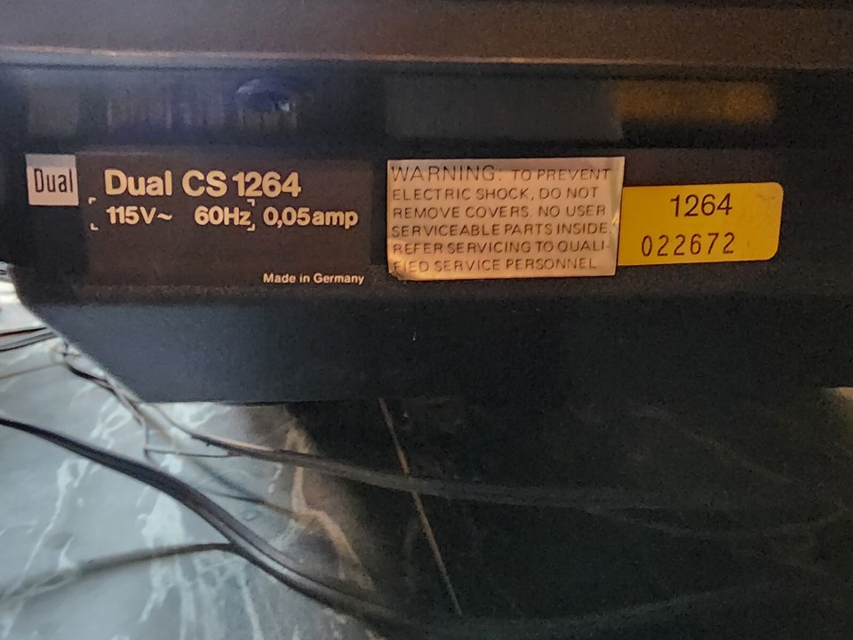 Vintage Dual 1264 Belt Drive Turntable w/ Ortofron Sylus DUST COVER eBay