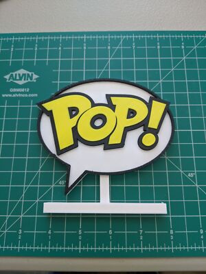 POP Funko Display Sign 3D Printed Shelf Dorbz Wobblers Multicolor Multi-color