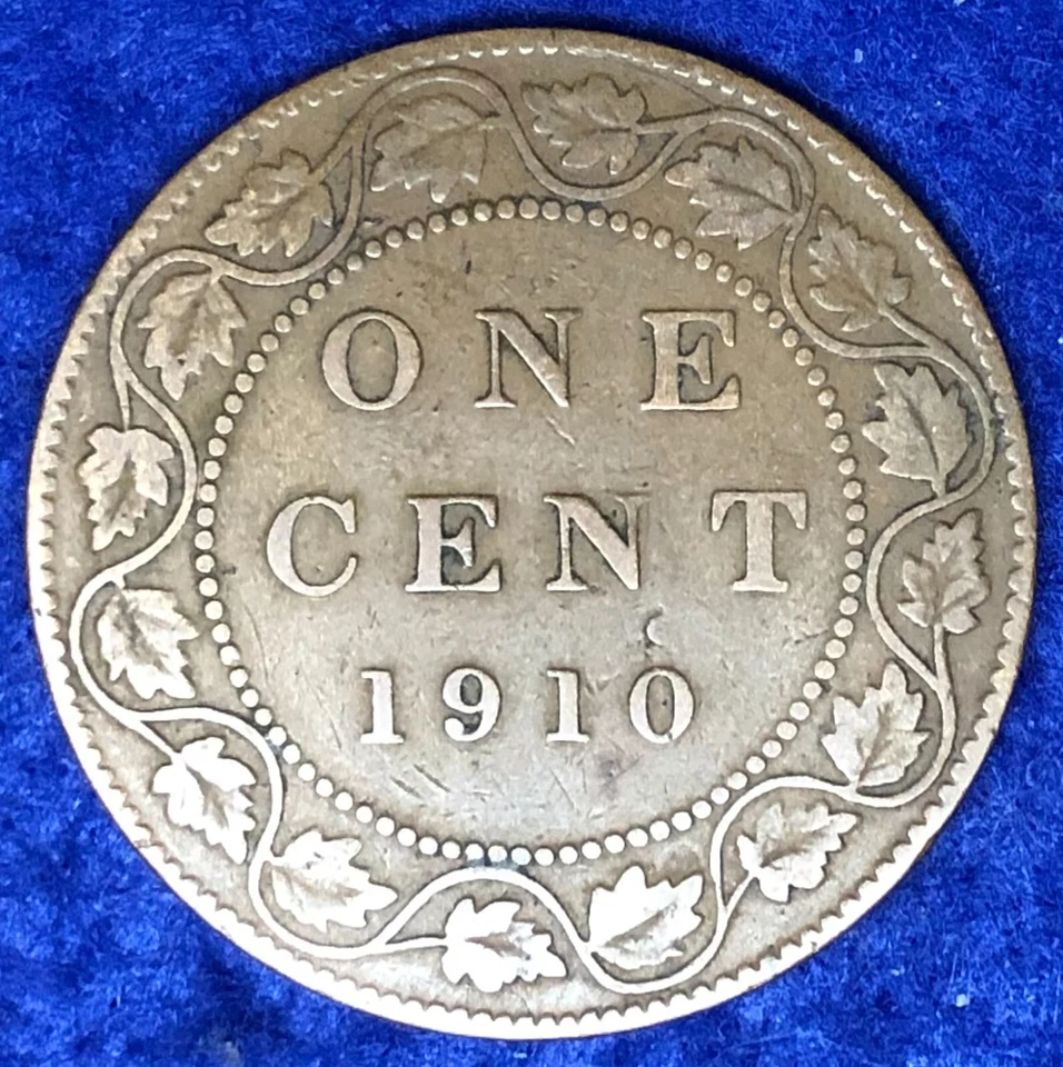 [099] 1910 Canada 1 Large Cent - Edward VII, Exact Details as in Picture - Image 2 of 4