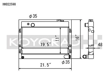 Radiador de aluminio Koyo Racing para 1968-1973 Datsun 510 1,6 L incluye vagón Foto 3 de 3