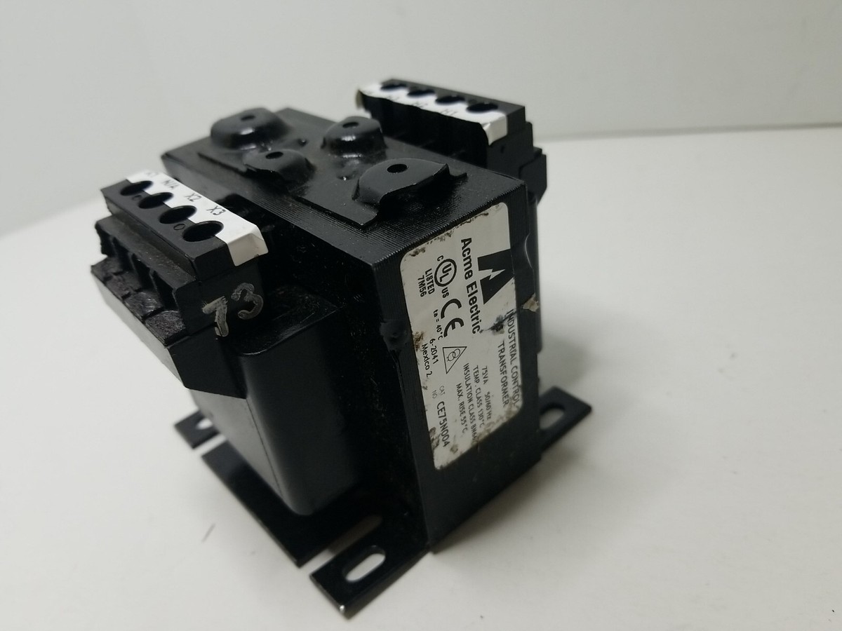 ACME ELECTRIC TB75N004F0 Control Transformer, 75VA Rating | eBay