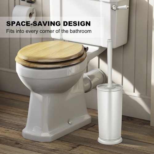 2 Pack Brush With Holder Good Grip Bowl Brush Set for Hotel Office Bathroom - Picture 9 of 11