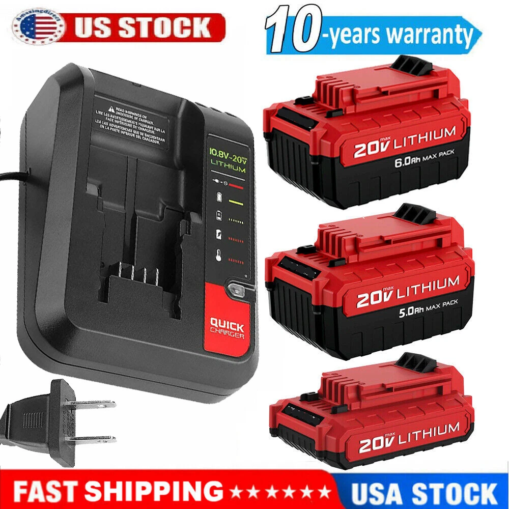 20v lithium battery porter cheap cable