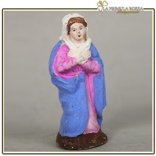 MADONNA STATUINA PRESEPE PRESEPIO MARIA ANTICA IN TERRACOTTA VINTAGE VECCHIA 