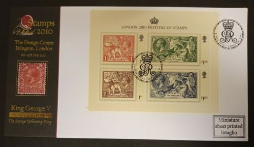GB 2010 London Festival Of Stamps Intaglio Sheet Buckingham Cover FDC 122 of 350 - Photo 1/1