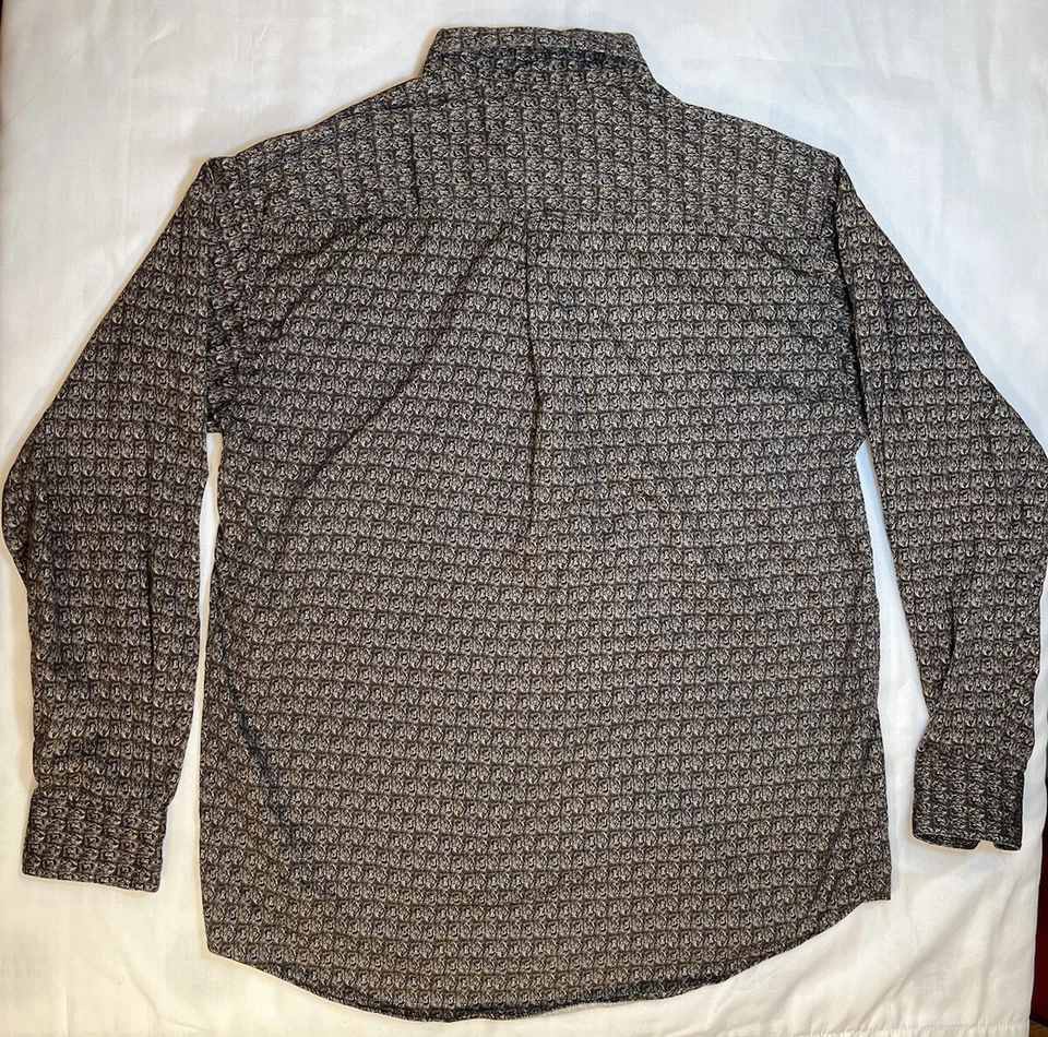 Trader Bay Mens Medium Long Sleeve Lightweight Button Front Shirt Adult Vintage - Image 2 of 4