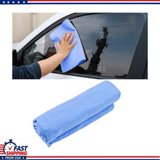 26x17 Super Absorbent Chamois Cloth Reusable Vehicle Drying Towel Sucolor Blue