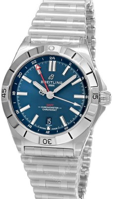 New Breitling Chronomat Automatic GMT SS 40 Blue Dial Men's Watch