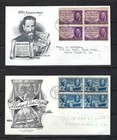 US FDC(6) 1946-1947 #944-949 Blocks of 4 Artmaster — photo 2