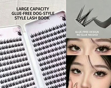 Self Adhesive Glue Free Eyelashes Dog Style N...