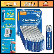 100-Count AAA Alkaline Batteries, Ultra Long Lasting, 10-Year Shelf Life, Reclos