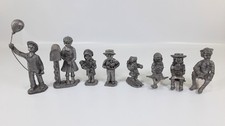 Lot of 8 Michael Ricker R.B. Pewter Figurines Vintage 1980s Made in USA