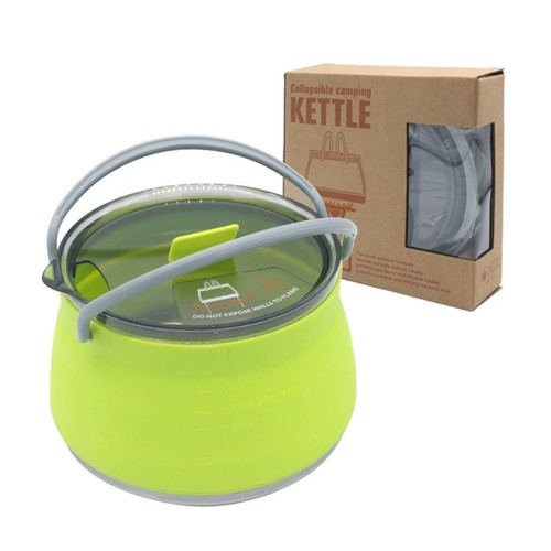 Heat Resistant Outdoor Water Kettle Folding Portable 1L Teapot Camping Pot - Picture 9 of 12
