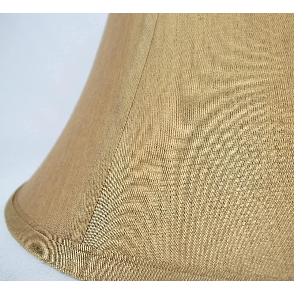 Gold Hand Made Fabric Bell Lamp Shade for Table Lamp 8" x 16 - Image 4 of 4
