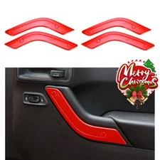 Red Interior Door Handle Cover Trim Panel 4Door for Jeep Wrangler JK 2011-2017