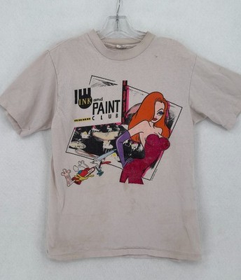 Vintage 1980s Who Framed Roger Rabbit ''Ink and Paint Club'' T Shirt Sz L