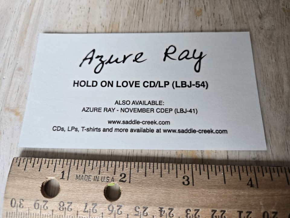 AZURE RAY Hold One Love Band Sticker Saddle Creek Records eBay