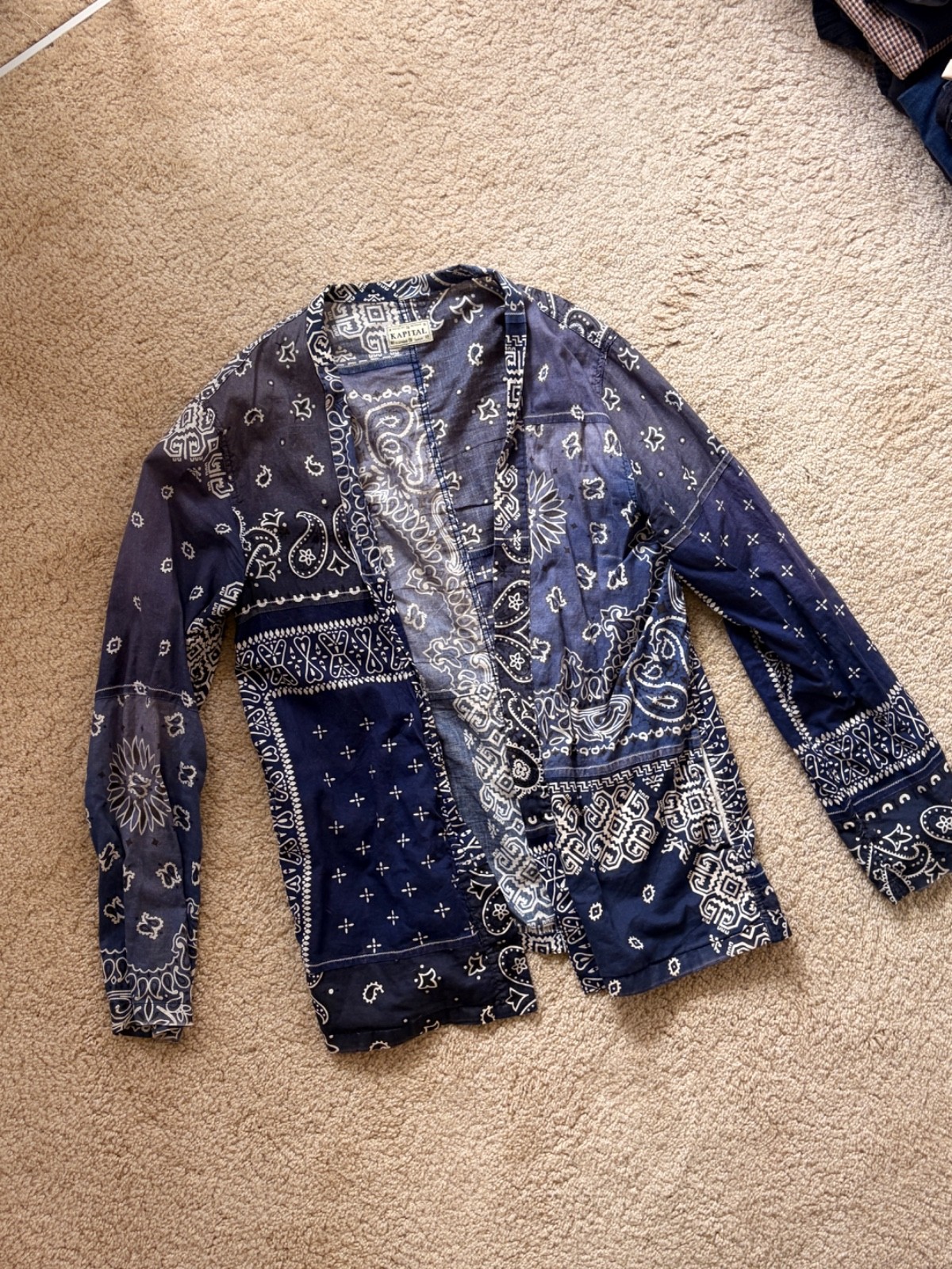 Kapital Kakashi - Blue Paisley Bandana - Small