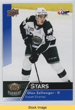2022-23 Upper Deck CHL Stars Blue Olen Zellweger #321 READ 0r4