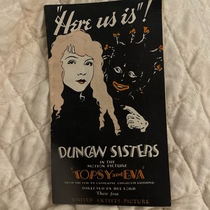 Rare "Here Us Is" Duncan Sisters Playbill Program