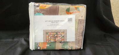 Let's Build Hunter Green Quilt Kit featuring Lily & Loom Work Zone