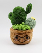 Handmade Crochet Acrylic Potted Cactus Plant Amigurumi