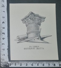WUNDERKAMMER PL EXLIBRIS 180 - " MASSONICO BOTTA " - * ALBERTO MARTINI? * - P