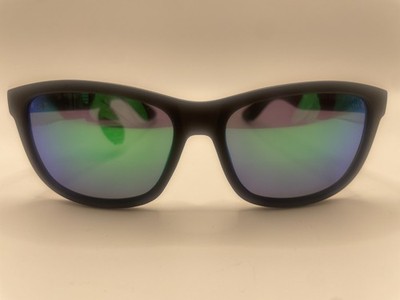 SHADY RAYS SS-3X BLACK BLUE GREEN LENS POLARIZED SUNGLASSES W/CASE