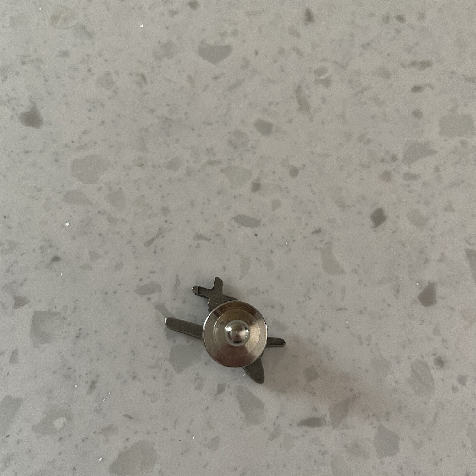 Silver Gray  Airplane Pin Lapel Toe Tack