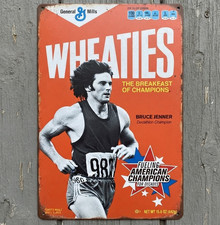 Wheaties Cereal Bruce Jenner 8 x 12 Retro Novelty Metal Sign Made In USA New