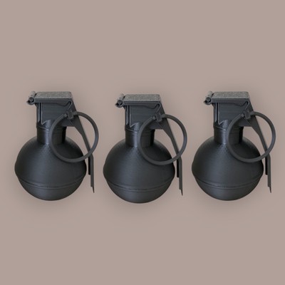 3D-gedruckte M67 Granatenmodelle - Cosplay Requisite - Maßstab 1:1 - 3er Set Plastikspielzeug