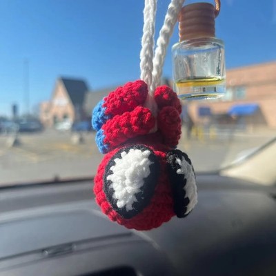 Crochet Spiderman/Spiderwoman Hanging From Mirror  Car Decor Gifts For Him / Her