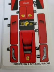 Lego Speed Champions LaFerrari 75899 Sticker Sheet - New Never Used Authentic