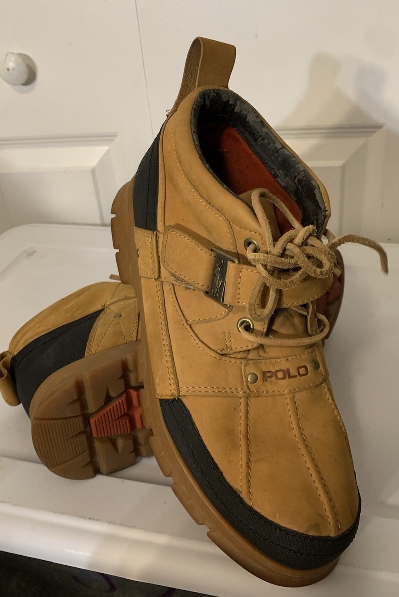 Polo Ralph Lauren ダークブラウン ローファー 10.5 D Polo Ralph Lauren Mens Sz 10.5D Hardy 2 Brown Chukka Buckle Boots