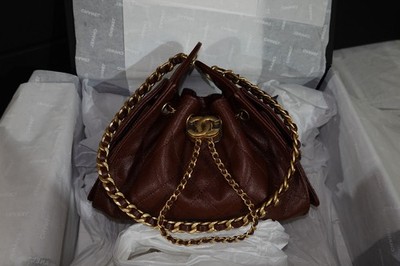 Chanel 25 Mini Dark Burgandy Cavier Gold hardware, Receipt, Orginal Box, dustbag