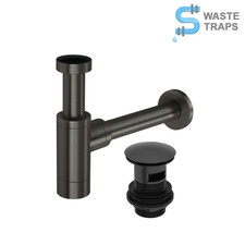 Standard 32mm Bottle Trap Waste Basin Sink Urinal Pipe Black Chrome Nickel Brass