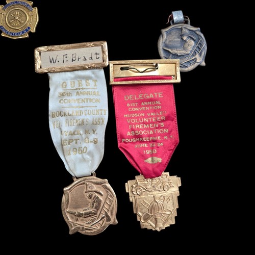 Volunteer Fireman's Association Hudson Valley Covention Ribbon Medals 1927-50 - Picture 13 of 16