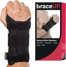 Braceup Carpal Tunnel Wrist Brace for Men and Women - Metal Wrist Splint for Han