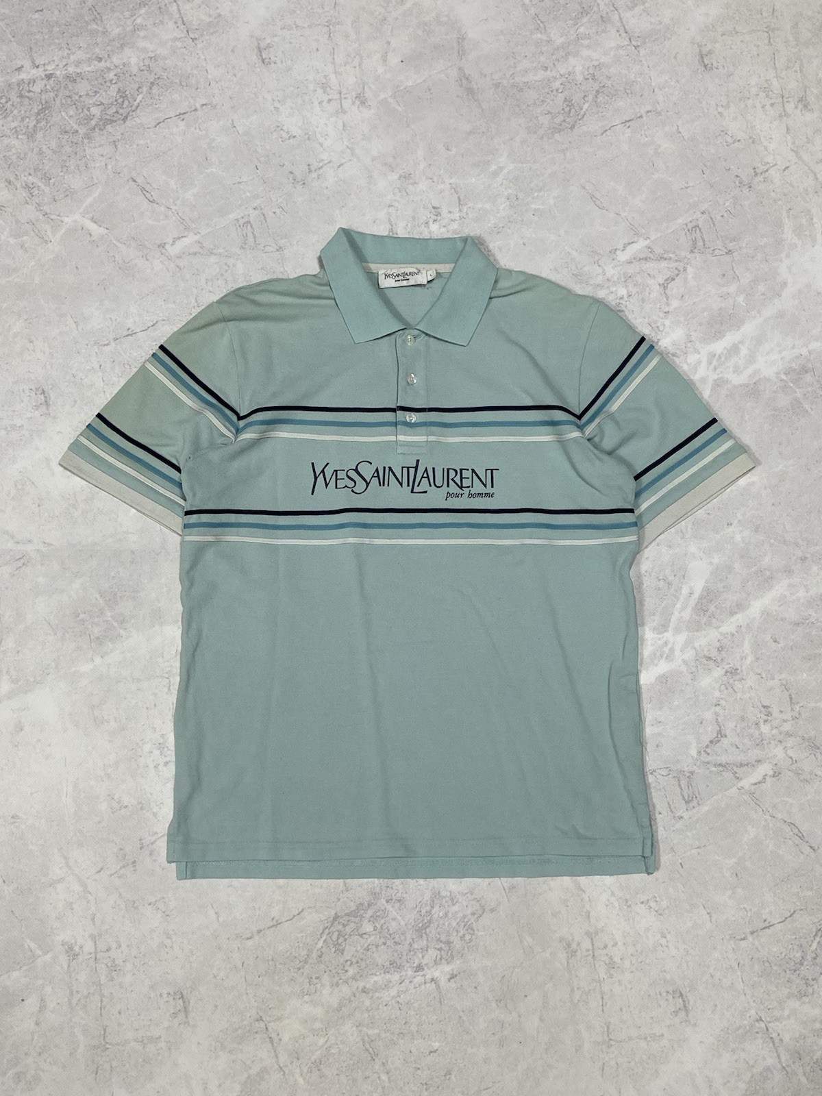 Polo Yves Saint Laurent grande logo vintage