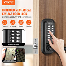 VEVOR Mechanical Keyless Entry Door Lock, 14 Digit Keypad, Embedded Outdoor Gate