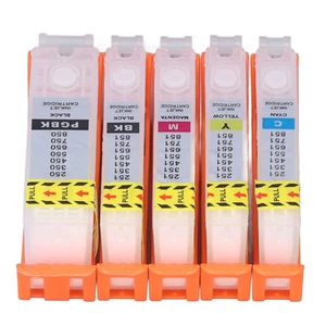 5Pcs Ink Cartridge Replacement Ink Cartridge Printer Ink Cartridge Refill Inkjet