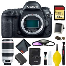 Canon EOS 5D Mark IV DSLR Camera Body Only Complete Kit Intl Model w/Canon EF