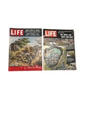 Vintage LIFE Magazine Lot 1959 1962 Cold War Fallout Shelter Sabertooth Cat Mid